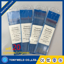 WT-20 2% Thoriated 100% qualité 1,6 * 150 électrode de soudage au tungstène Tig